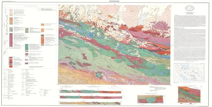 نقشه زمین‌ شناسی محدوده شهری رمشک + تصویر با کیفیت بالا