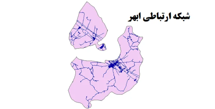 جدیدترین نقشه شیپ فایل راه های شهرستان ابهر + PDF