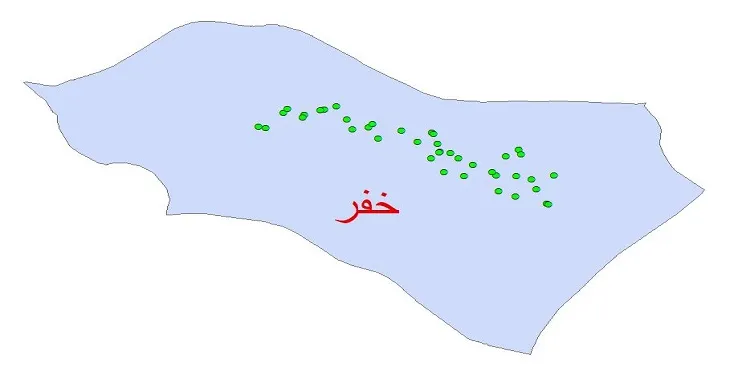 دانلود نقشه شیپ فایل کیفیت آب چاه های شهرستان خفر