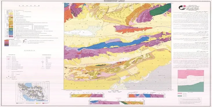 نقشه زمین‌ شناسی محدوده شهری دره دایی + تصویر با کیفیت بالا