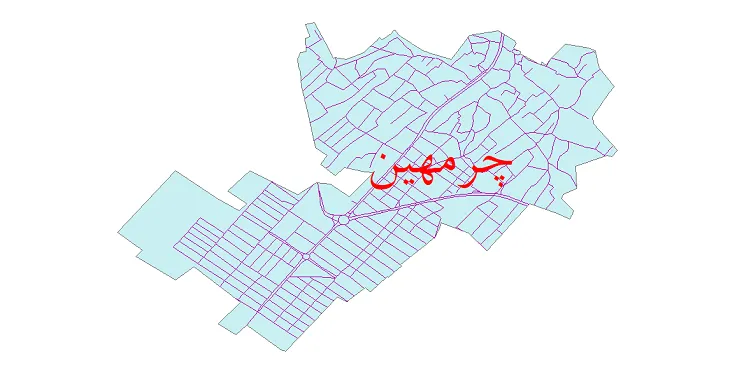 دانلود نقشه شیپ فایل شبکه معابر شهر چرمهین