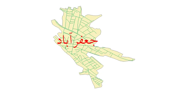 دانلود نقشه شیپ فایل شبکه معابر شهر جعفرآباد بیله سوار