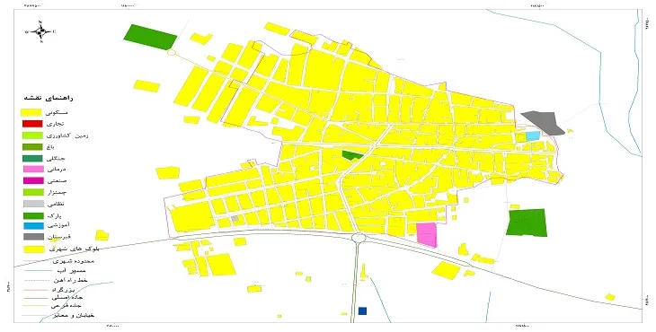 نقشه شیپ فایل (GIS) شهر یونسی 1404 + عکس با کیفیت