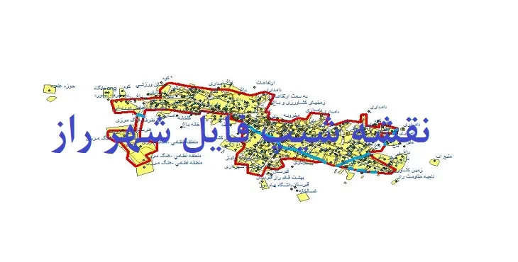 دانلود نقشه های شیپ فایل شهر راز