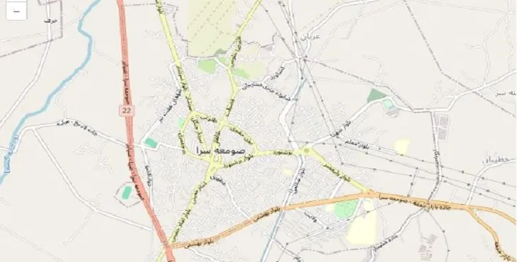 دانلود نقشه شهر صومعه سرا + pdf با کیفیت بالا