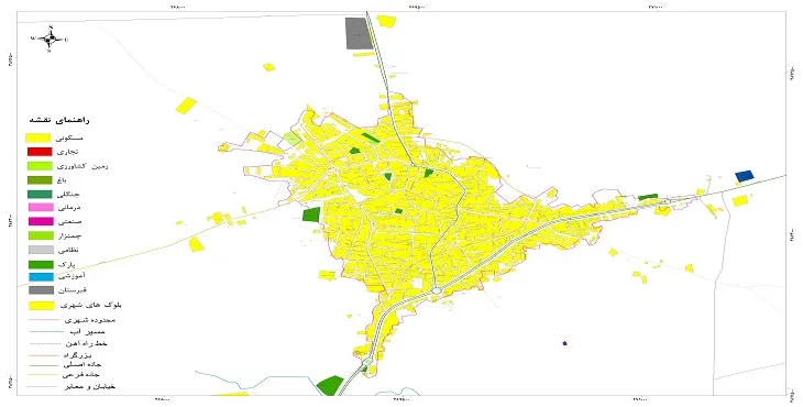 نقشه شیپ فایل (GIS) شهر لالجین 1405 + عکس با کیفیت