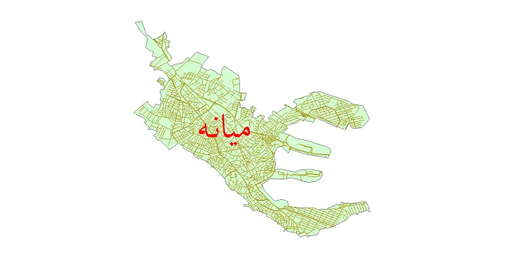دانلود نقشه شیپ فایل شبکه معابر شهر میانه