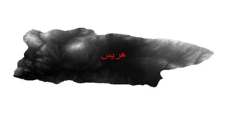 دانلود نقشه دم (DEM) شهرستان هریس | دقت 30 متر