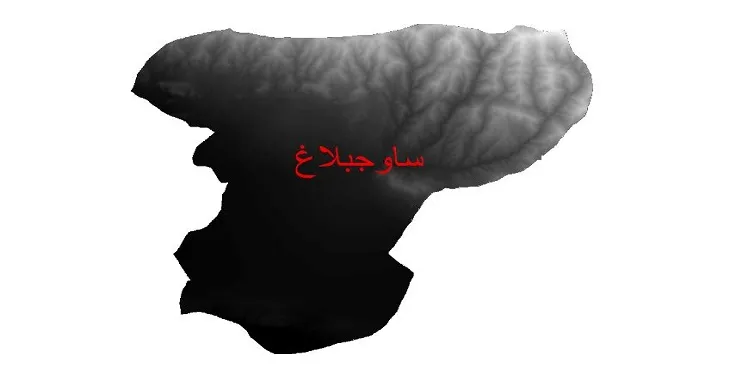 دانلود نقشه دم (DEM) شهرستان ساوجبلاغ | دقت 30 متر