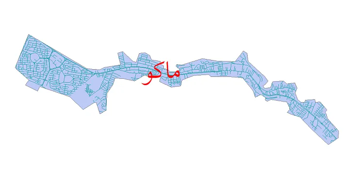 دانلود نقشه شیپ فایل شبکه معابر شهر ماکو