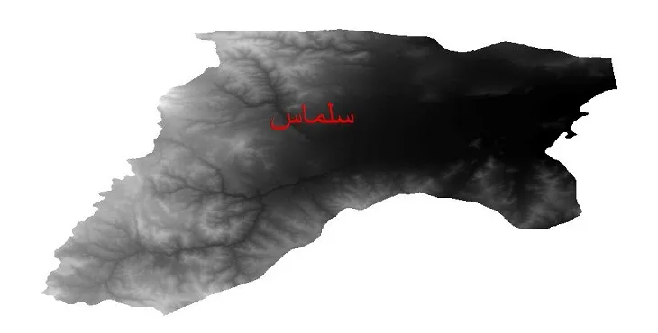 دانلود نقشه دم (DEM) شهرستان سلماس | دقت 30 متر