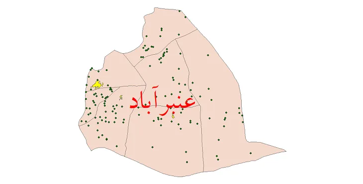 دانلود نقشه شیپ فایل (GIS) تقسیمات سیاسی شهرستان عنبرآباد سال 1400