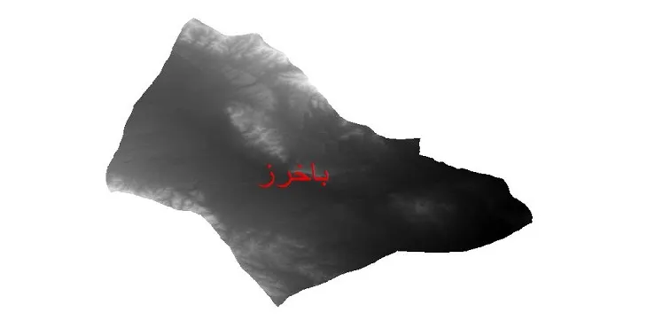 دانلود نقشه دم (DEM) شهرستان باخرز | دقت 30 متر