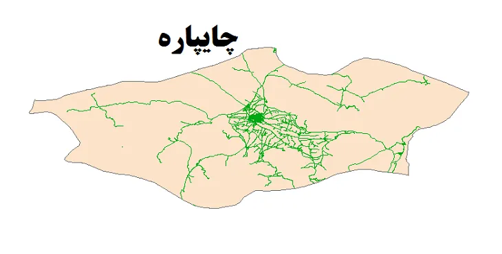 جدیدترین نقشه شیپ فایل راه های شهرستان چایپاره + PDF