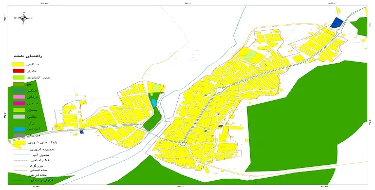 نقشه شیپ فایل (GIS) شهر سعدآباد 1404 + عکس با کیفیت