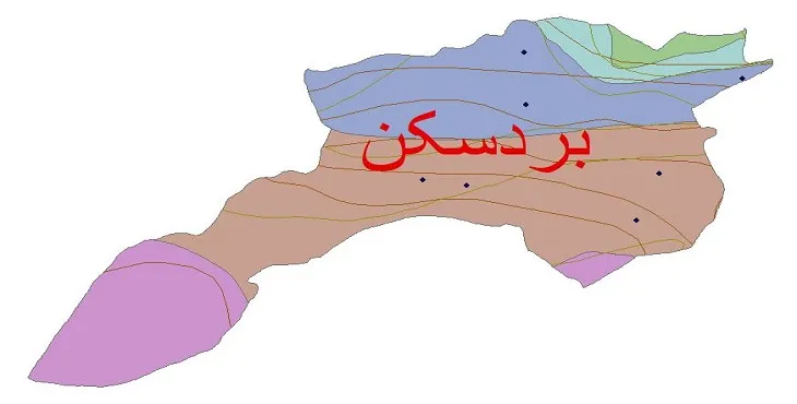نقشه شیپ‌ فایل اقلیم‌شناسی شهرستان بردسکن + 7 لایه اقلیمی