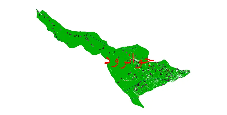 دانلود نقشه های شیپ فایل شهرستان جوانرود + کاملترین لایه GIS