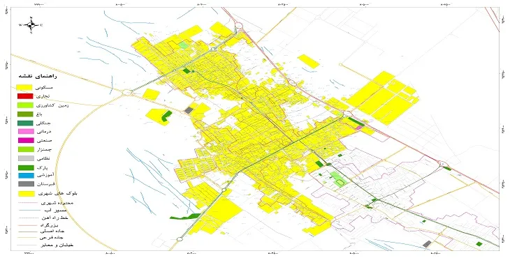 نقشه شیپ فایل (GIS) شهر اشکذر 1405 + عکس با کیفیت