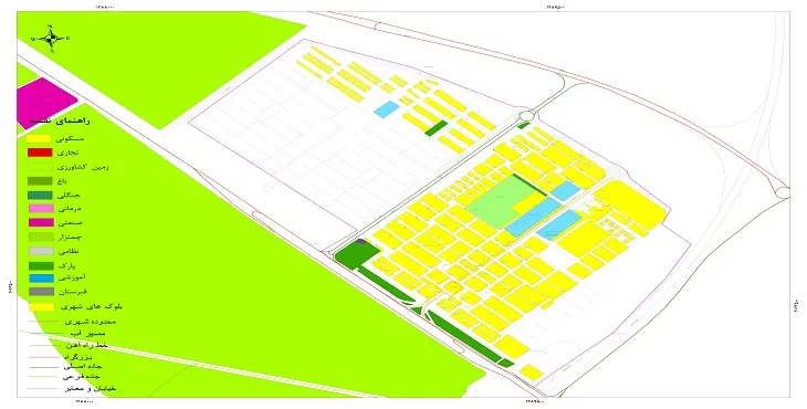 نقشه شیپ فایل (GIS) شهر رضویه 1404 + عکس با کیفیت