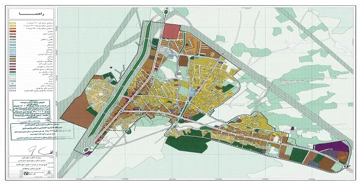 دانلود نقشه کاربری اراضی شهر قائمیه | وضع موجود+پیشنهادی