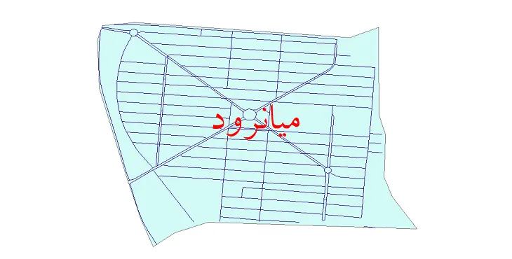 دانلود نقشه شیپ فایل شبکه معابر شهر میانرود