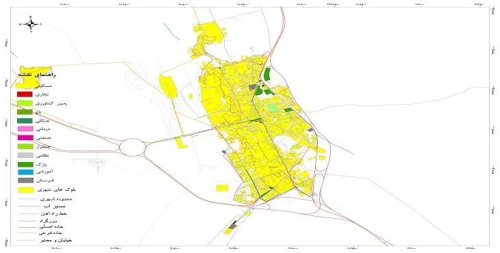 جدیدترین نقشه شهر ماهان | قابل چاپ + کیفیت بالا
