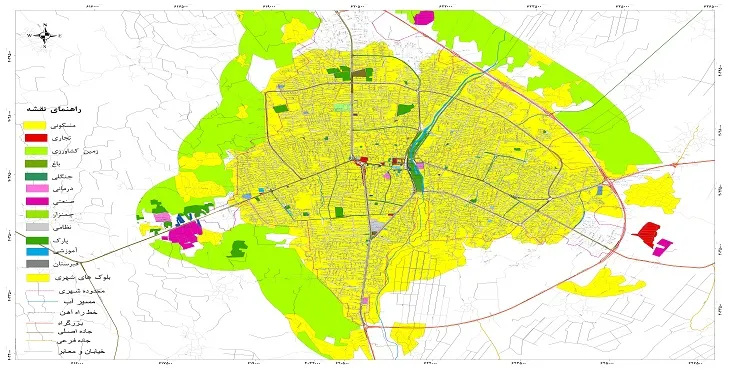 نقشه شیپ فایل (GIS) شهر آمل 1405 + عکس با کیفیت