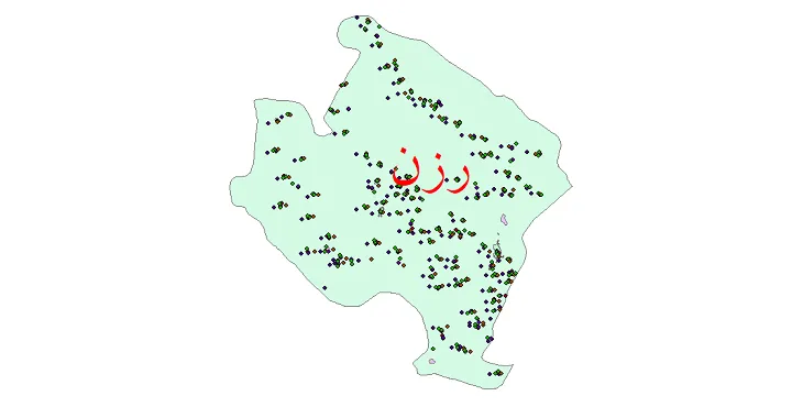 دانلود نقشه شیپ فایل جمعیت نقاط شهری و روستایی شهرستان رزن از سال 1335 تا 1395