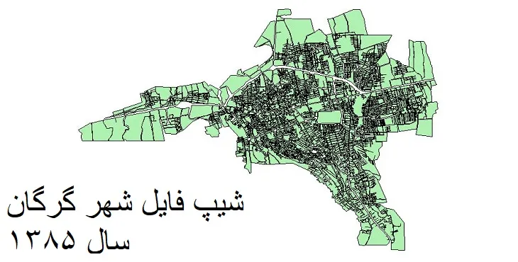 دانلود شیپ فایل بلوک آماری شهر گرگان