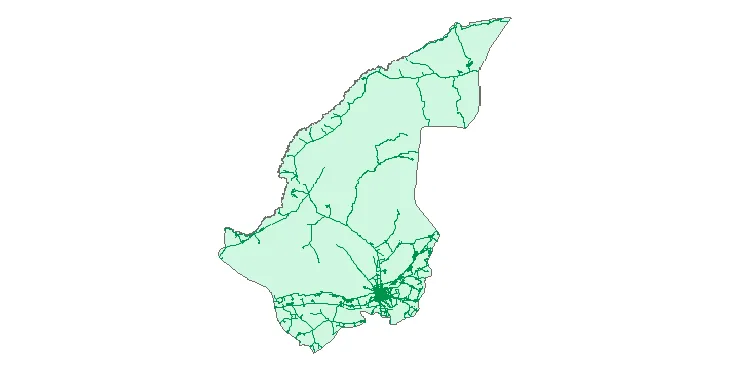 جدیدترین نقشه شیپ فایل راه های شهرستان گنبدکاووس + PDF
