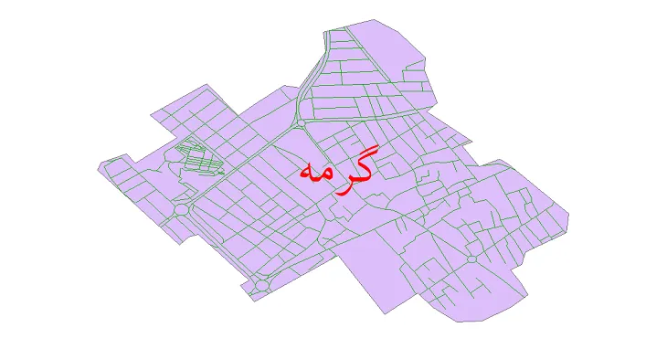 دانلود نقشه شیپ فایل شبکه معابر شهر گرمه