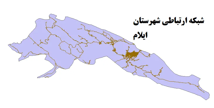 جدیدترین نقشه شیپ فایل راه های شهرستان ایلام + PDF