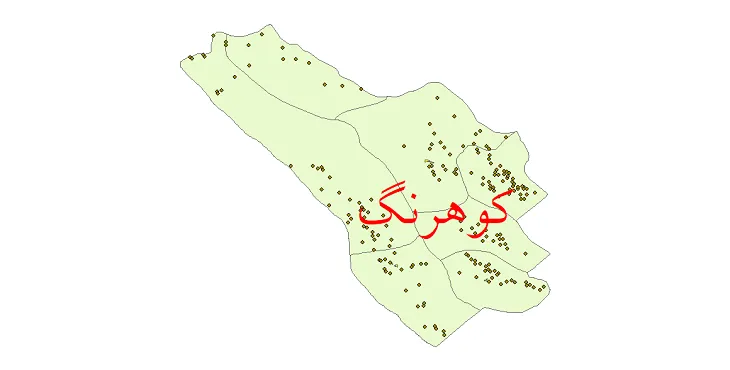 دانلود نقشه شیپ فایل (GIS) تقسیمات سیاسی شهرستان کوهرنگ سال 1400