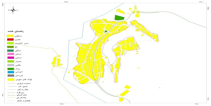 نقشه شیپ فایل (GIS) شهر قلعه رئیسی 1404 + عکس با کیفیت