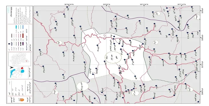 نقشه روستاهای شهرستان کلیبر + کیفیت بالا