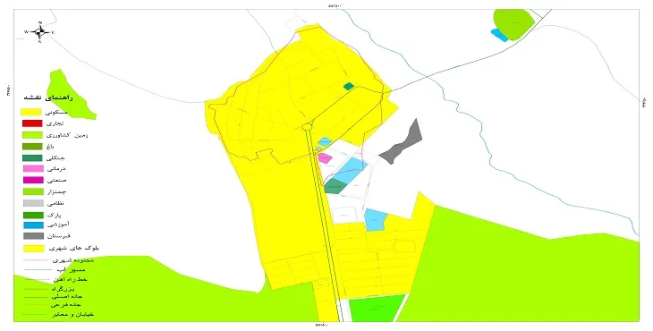 نقشه شیپ فایل (GIS) شهر فتح آباد 1405 + عکس با کیفیت