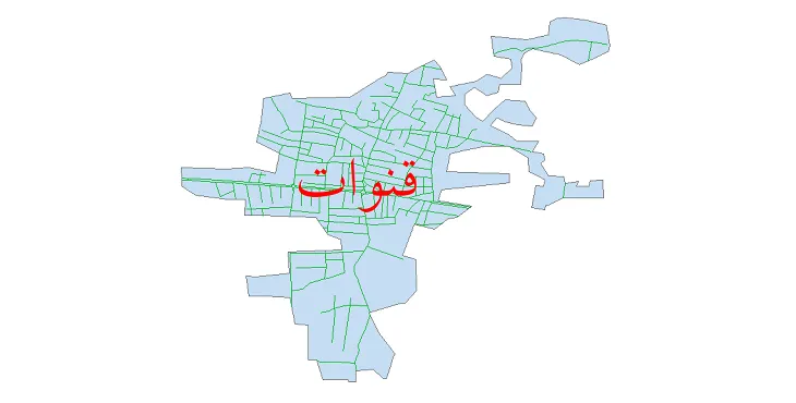 دانلود نقشه شیپ فایل شبکه معابر شهر قنوات