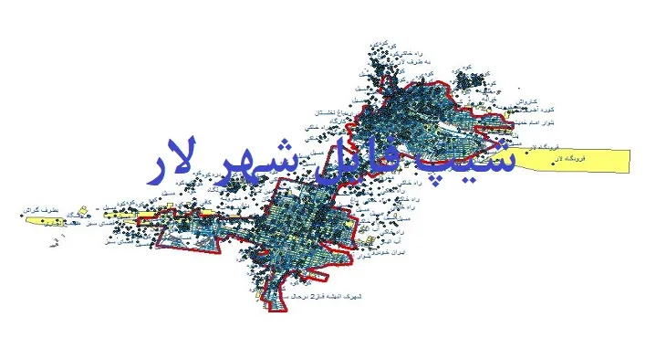 دانلود نقشه های شیپ فایل شهر لار