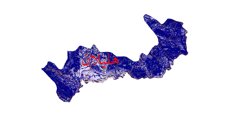 دانلود نقشه های شیپ فایل شهرستان هلیلان + کاملترین لایه GIS