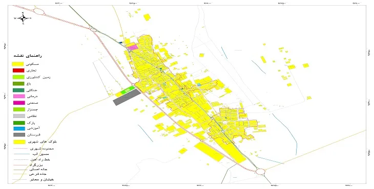 نقشه شیپ فایل (GIS) شهر بهاباد 1405 + عکس با کیفیت
