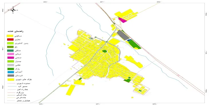 نقشه شیپ فایل (GIS) شهر طالخونچه 1404 + عکس با کیفیت