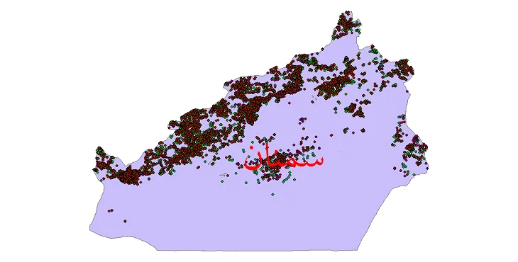 شیپ فایل جمعیت نقاط شهری و روستایی استان سمنان از سال 35 تا 95