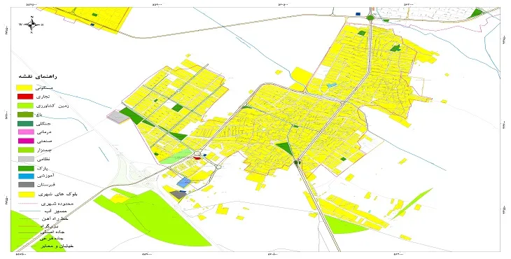 نقشه شیپ فایل (GIS) شهر خورزوق 1404 + عکس با کیفیت
