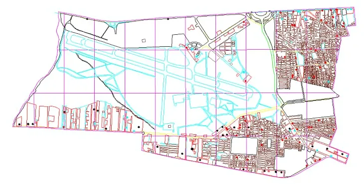 دانلود نقشه اتوکد منطقه 9 شهر تهران