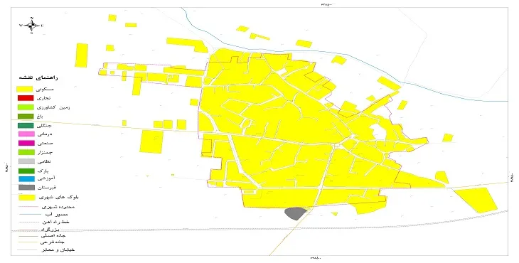 نقشه شیپ فایل (GIS) شهر کهن آباد 1404 + عکس با کیفیت