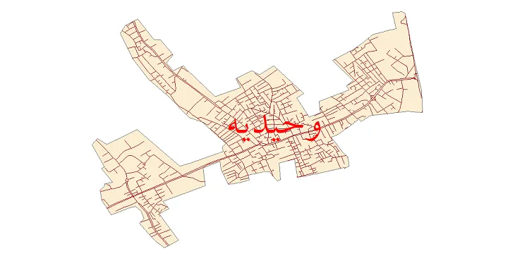 دانلود نقشه شیپ فایل شبکه معابر شهر وحیدیه