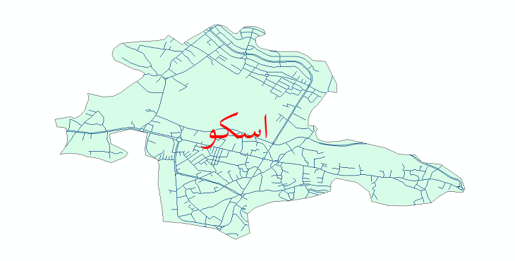 دانلود نقشه شیپ فایل شبکه معابر شهر اسکو سال 1401