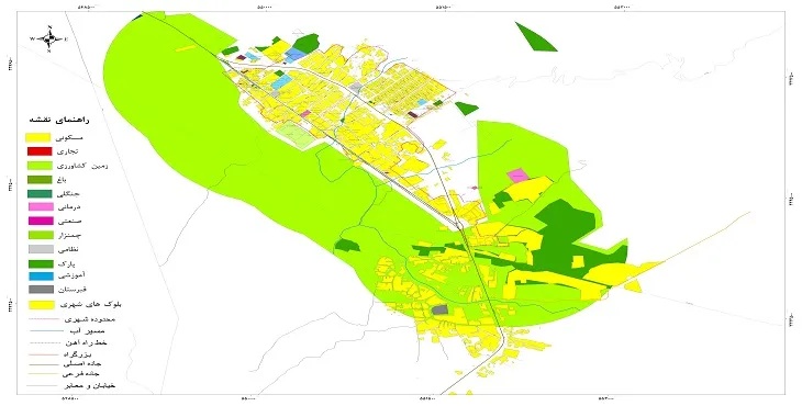 نقشه شیپ فایل (GIS) شهر مصیری 1404 + عکس با کیفیت