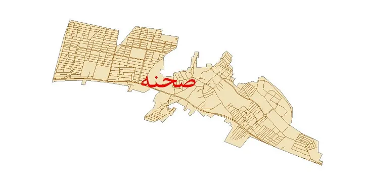 دانلود نقشه شیپ فایل شبکه معابر شهر صحنه
