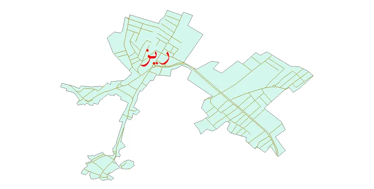 دانلود نقشه شیپ فایل شبکه معابر شهر ریز